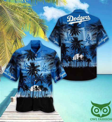 Los Angeles Dodgers Blue Sunset Hawaiian Shirt Meteew