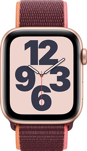 Disponibles en tiendas at&t, elige conectarte con el mejor asegúrate de contar con un plan at&t consíguelo/compártelo. Apple Watch SE 40mm in Gold Aluminum Plum Sport - AT&T