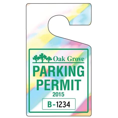 Custom Parking Permit With Front Adhesive 3x2 Month Year Package