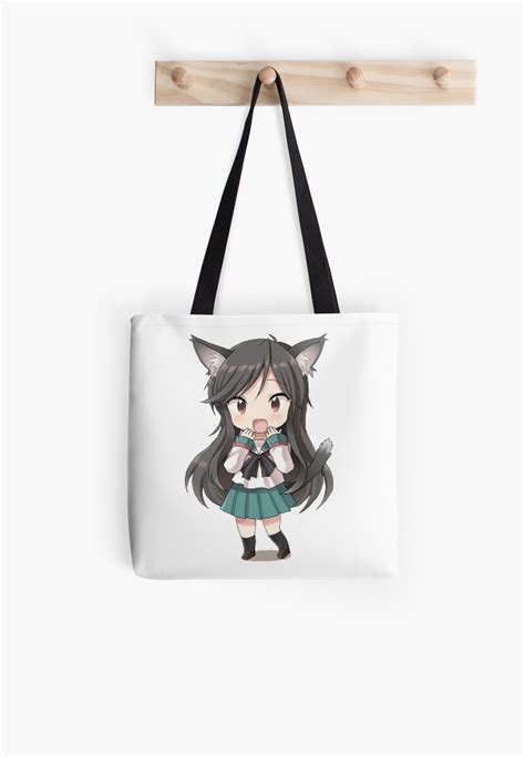 Anime Cat Girl Chibi Tote Bag By Xithyll Redbubble