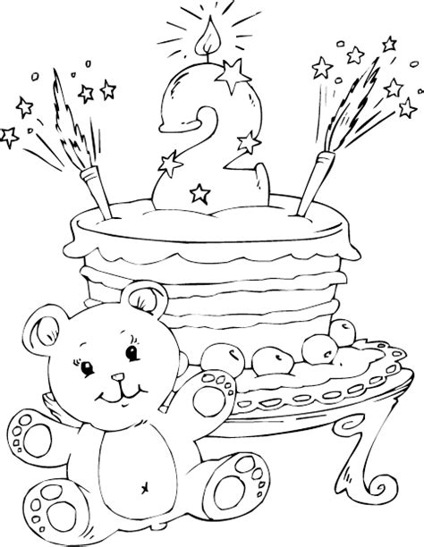 15 the cutest first birthday cake ideas everrr! birthday cake age 2 coloring page | Coloriage, Coloriage ...