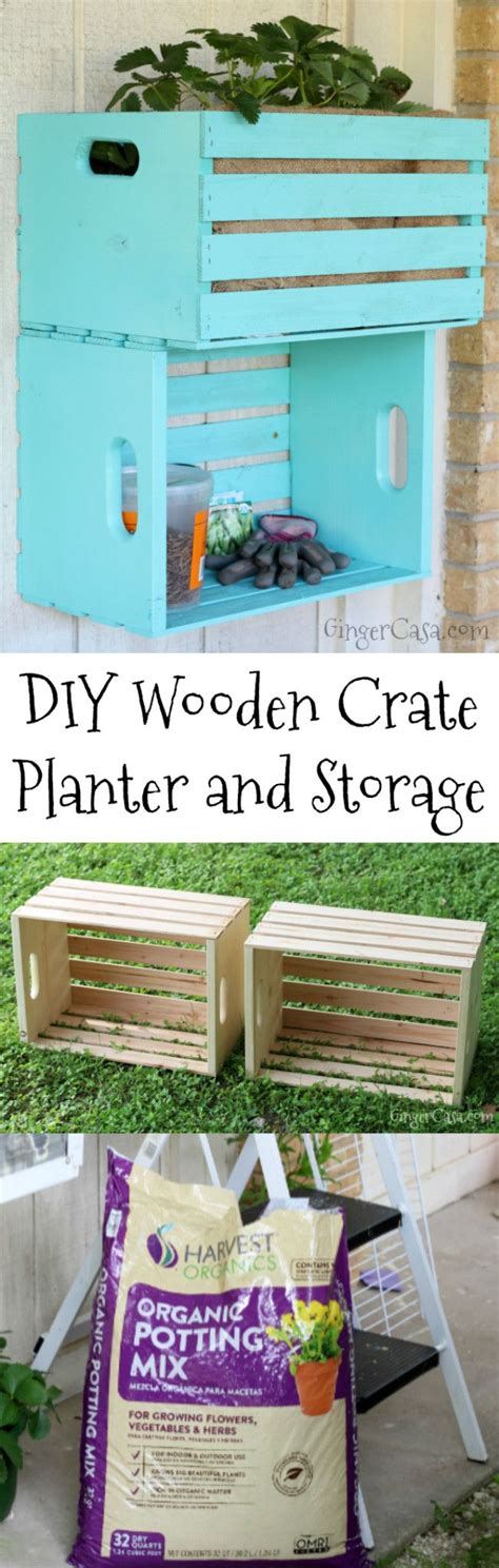 This Is A Fun Easy Functional Diy Wooden Crate Planter And Storage