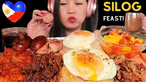 Filipino Breakfast Mukbang Asmr Silog Feast Youtube