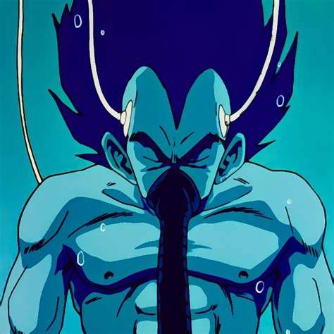 Screencap Of Vegeta Recovering In Bath Of Water Blue Batman Superhero