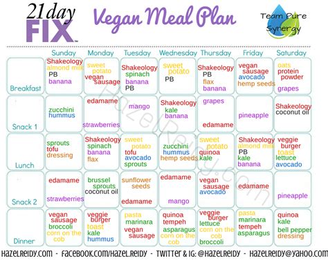 Another Week Another 21 Day Fix Vegan Menu Vegan Meal Plans Vegan 21 Day Fix 21 Day Fix