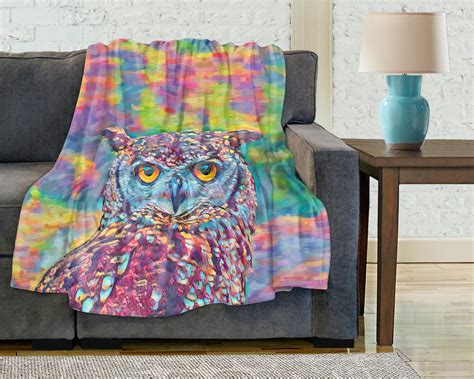 Personalized Owl Fleece Blankets For Adults Kids Girls And Etsy