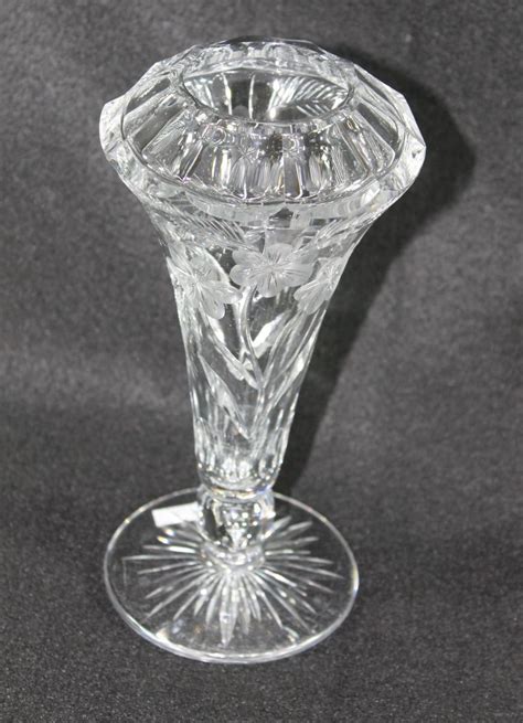 Bargain John S Antiques Antique Cut Glass Vase Signed Libbey Bargain John S Antiques
