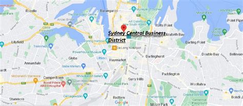 Where Is Sydney Central Business District Australia Map Of Sydney