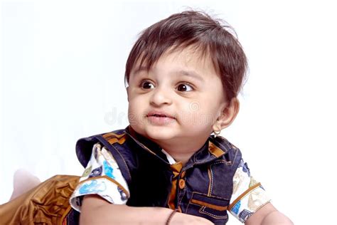 Cute Indian Baby Boy Smiling Stock Image Image Of Background