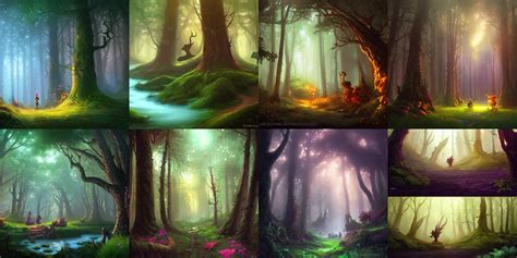 Enchanted Magical Fantasy Forest By Andreas Rocha Stable Diffusion