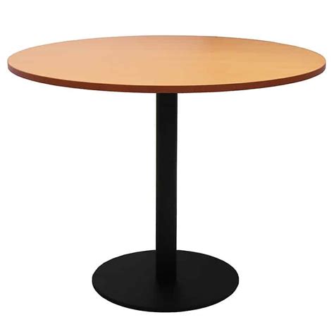 Stacey Round Meeting Table Black Disc Base Fast Office Furniture