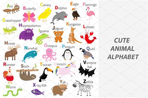 Well, it has been a fun 26 weeks! Cute animal alphabet (With images) | Animal alphabet, Cute ...