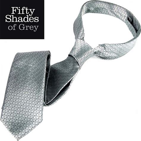 Mens Grey Tie Fifty Shades Of Grey Tie Her Up New Christian Gray