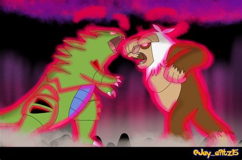 Dynamax Battle Tyranitar Vs Slaking By Jame5rheneaz On Deviantart