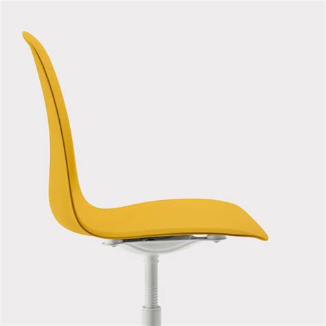 This chair has been tested for home use and meets the requirements for durability and safety, set forth in the following standards: LEIFARNE Swivel chair - dark yellow, Balsberget white - IKEA