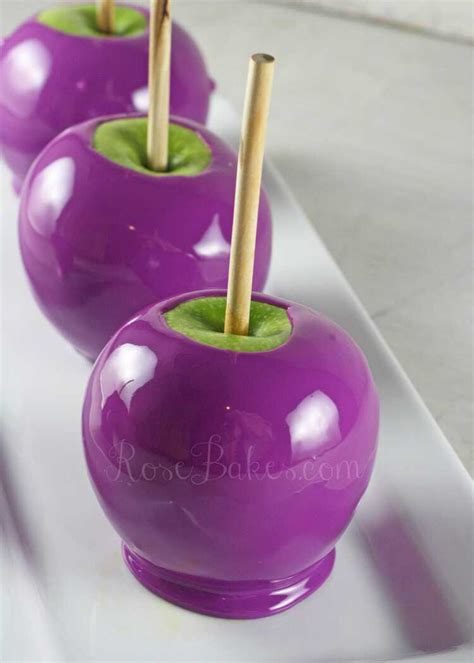 How To Make Purple Candy Apples Rose Bakes
