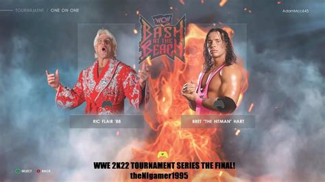 The Final Ric Flair Vs Bret Hart Steel Cage Match Wwe K Tournament