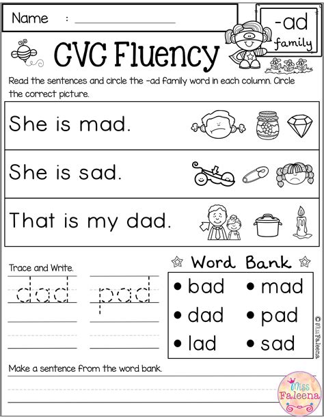 Add to my workbooks (17) CVC fluency | Cvc words worksheets, Cvc words, First grade worksheets