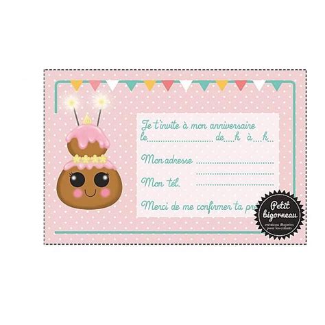 Invitation anniversaire a imprimer fille. carte, invitation, anniversaire, pdf, à imprimer ...