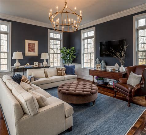 10 Navy Blue Accent Wall Living Room