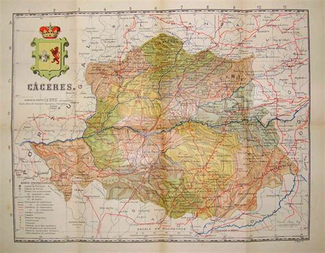 Mapa De La Provincia De CÁceres ColecciÓn De Cartas CorogrÁficas De