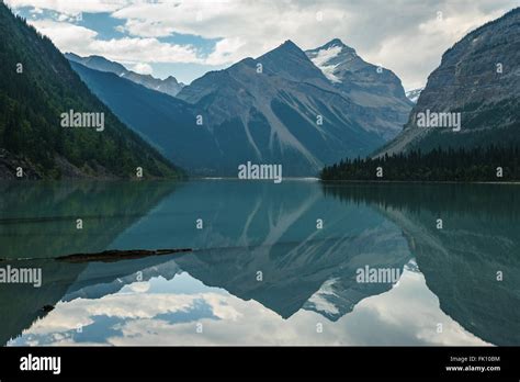Kinney Lake In Mount Robson Provincial Park Near Valemount Bc Stock