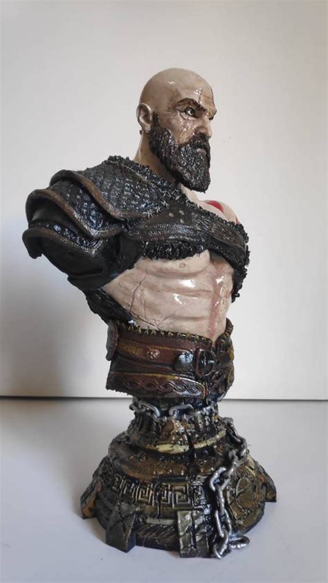 Kratos Detailed Bust3d Printgod Of War Etsy