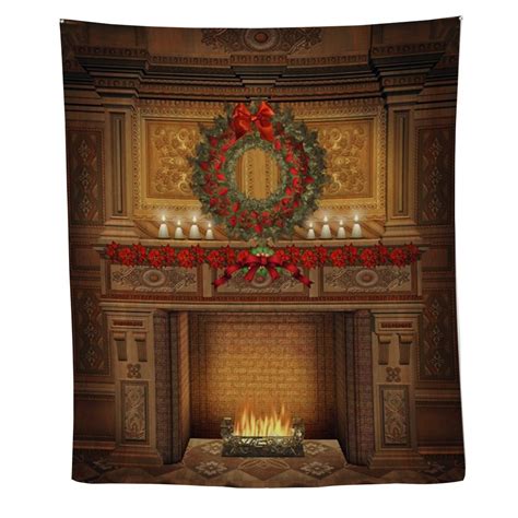 Christmas Fireplace Wall Tapestry For Wall Decoration Fashion In