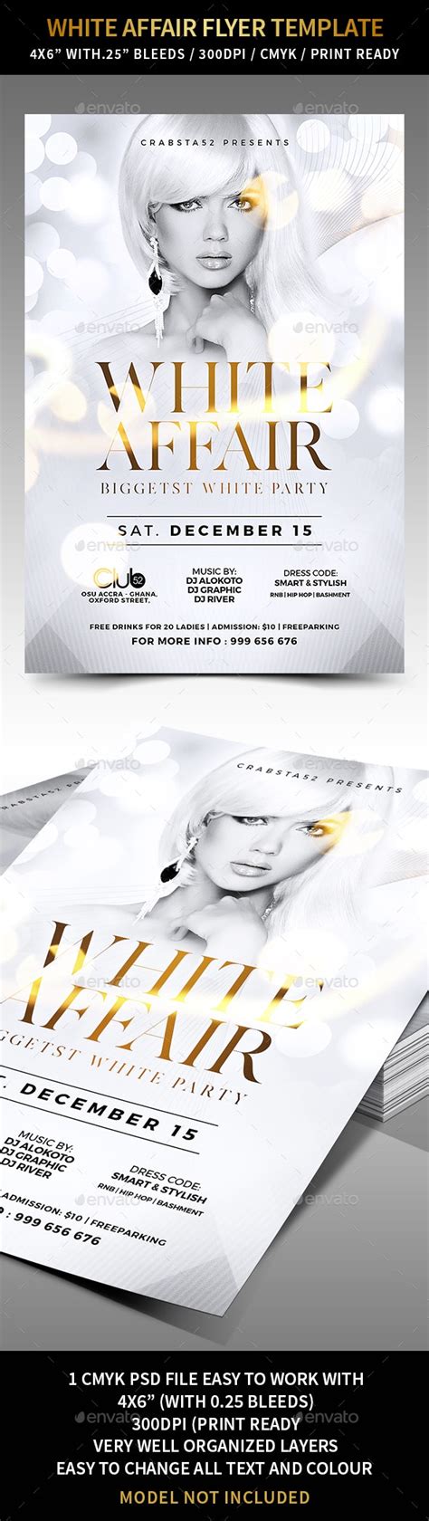 White Affair Flyer Template Print Templates Graphicriver