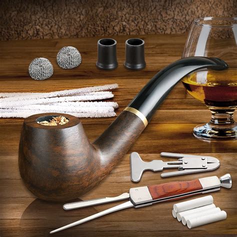 Buy Scotte Tobacco Pipe Handmade Ebony Wood Root Smoking Pipe T Box And Accessories Online In