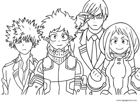 My Hero Academia Coloring Pages Free Printable Coloring Pages