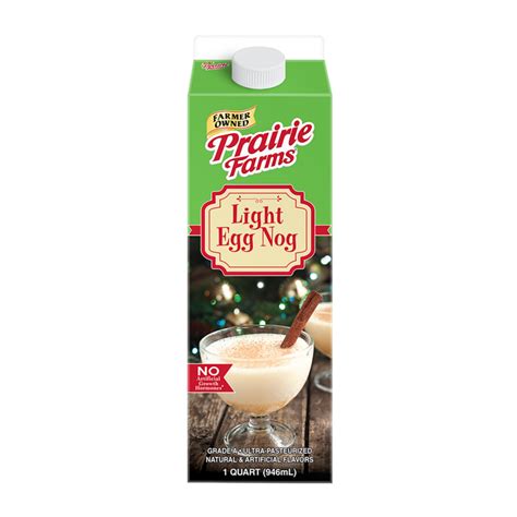 Light Egg Nog Uht Prairie Farms Dairy Inc