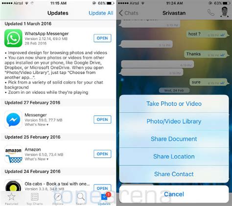 Whatsapp For Android Gets Support For Sharing Documents Iphone App