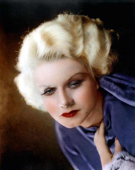 Jean Harlow Color By Chip Springer Golden Age Of Hollywood Hollywood