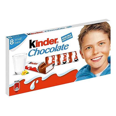 Buy Kinder Chocolate Bar 100g x Pack of 8 Online - Shop Food Cupboard ...