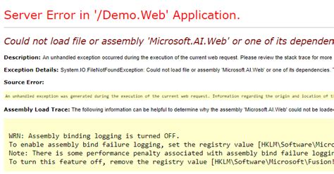 Microsoft Net Developer Mvc Could Not Load File Or Assembly