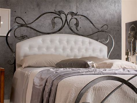 Infabbrica Ethos Wrought Iron Bed With Tufted Headboard Closeup Fantastically Hot Wrought Iron