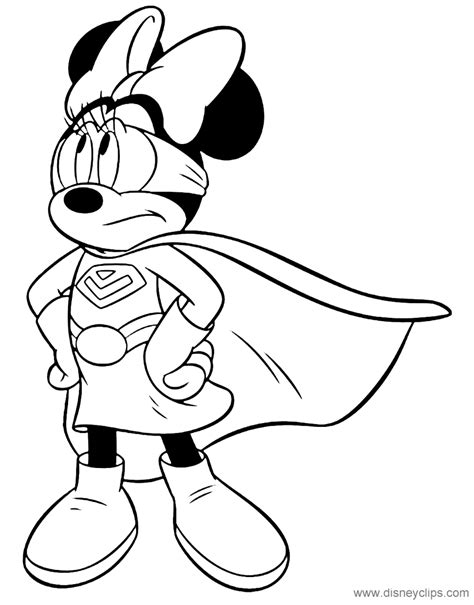 Minnie Mouse In Costume Coloring Pages