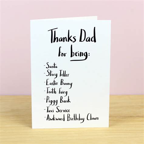 Thanks Dad Fathers Day Card By Ink Bandit