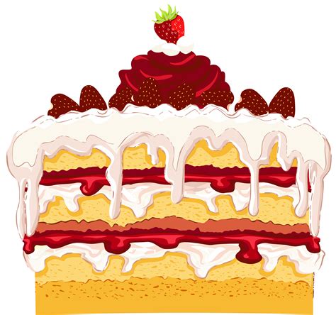 Dessert Strawberry Cake Clipart Clipartfest Wikiclipart