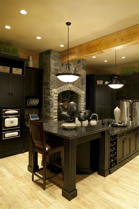Dark kitchen cabinets with dark hardwood floors. 52 Dark Kitchens with Dark Wood and Black Kitchen Cabinets