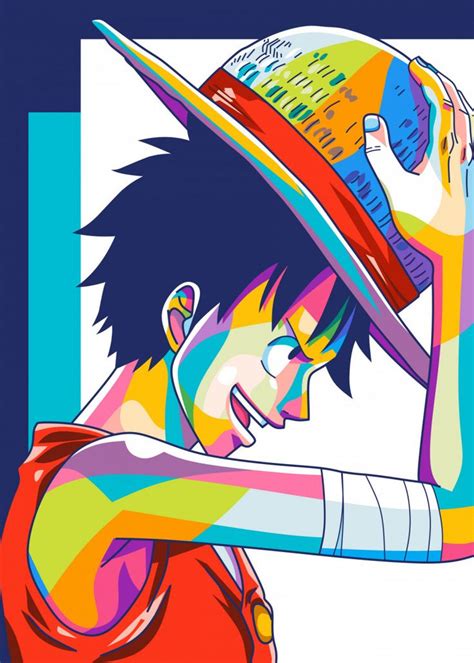 Luffy One Piece Poster By Namrahc Kunatip Displate Anime Canvas