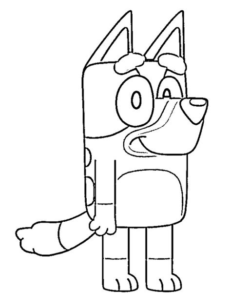 Bluey Heeler Coloring Page Funny Coloring Pages