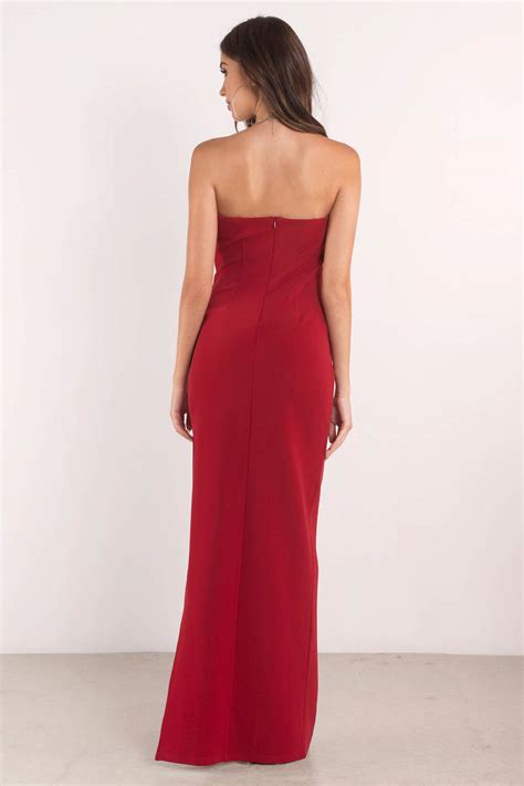 Red Dress Strapless Dress Red Elegant Dress Maxi Dress 72 Tobi Us