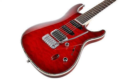 Ibanez Sa360qm Sa Electric Guitar Trans Red Burst Nearly New At
