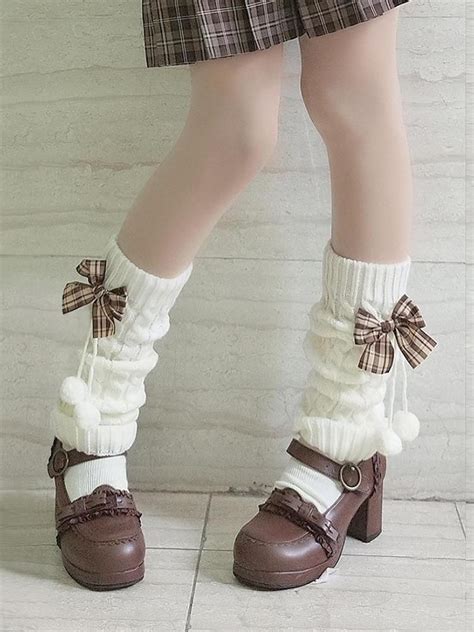 mia leg warmers white