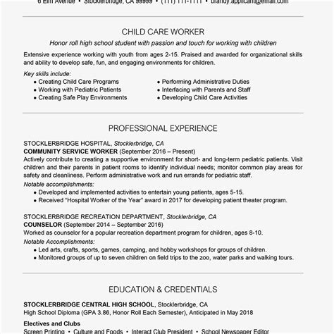 49 Resume Profile Examples For Highschool Students That You Can Imitate