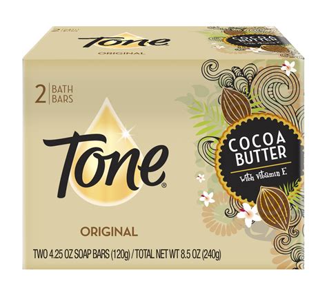 Tone Original Cocoa Butter W Vitamin E Soap Bath Bars Value Pack Of