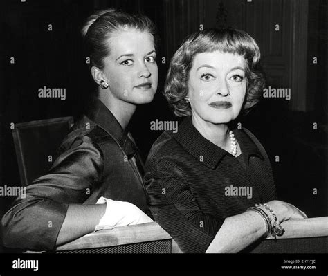Bette Davis With Her Daughter Barbara Davis On A Press Tour To Promote The Film What Ever