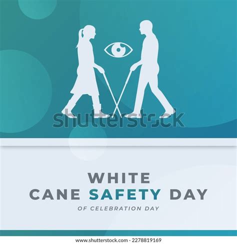 White Cane Safety Day Celebration Vector Stock Vector Royalty Free